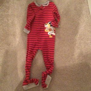 CARTERS ZIP UP FOOTED PAJAMAS - 3T